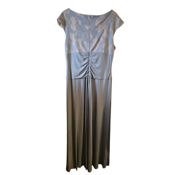 Sangria sz 16 ice dusty blue maxi gown mother of bride dress special occasion - Picture 5 of 8